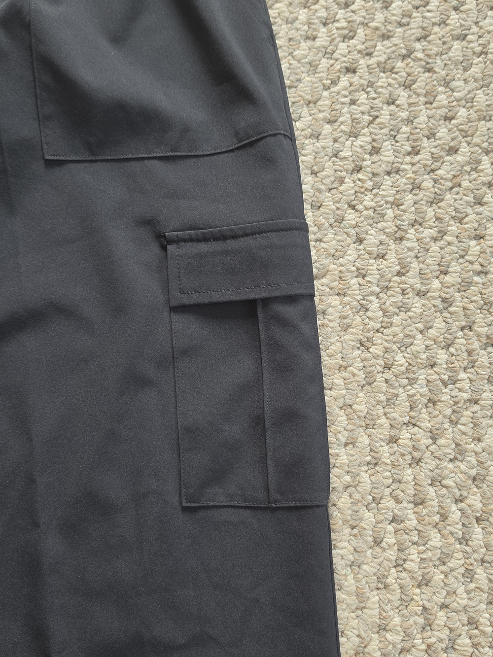 tek gear Black Cargo Jogger Pants with Drawstring Waist - Picture 4 of 6